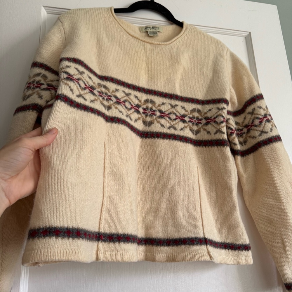 Eddie Bauer Lambs Wool Sweater XL/Large - Picture 5 of 13